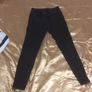 Black, high rise jeans